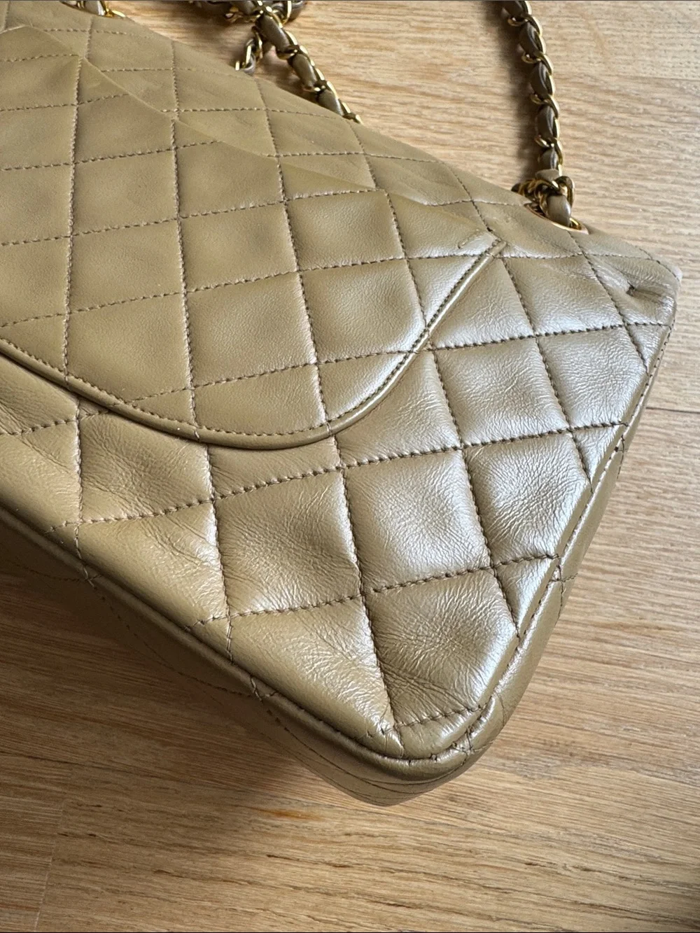 Vintage Chanel Medium Classic Flap Beige